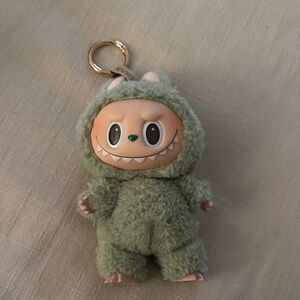 Green Plush Monster Keychain